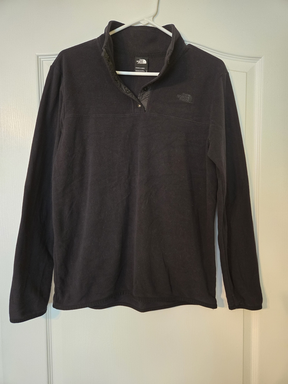 The North Face Black Snap-Front Fleece Pullover